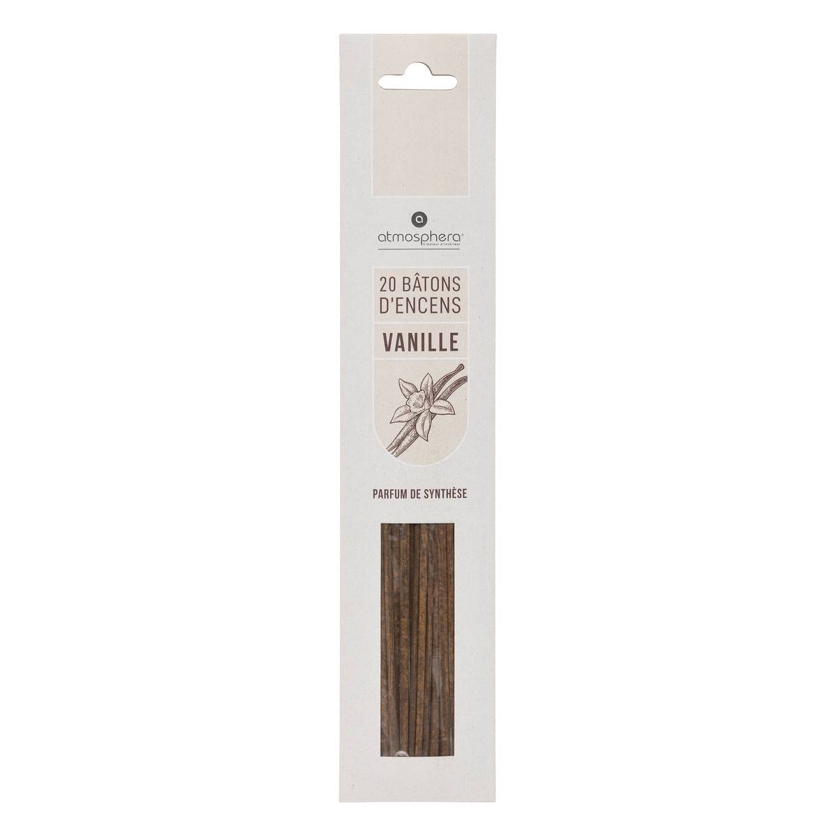Lot de 20 bâtons d'encens KILI beige, ATMOSPHERA