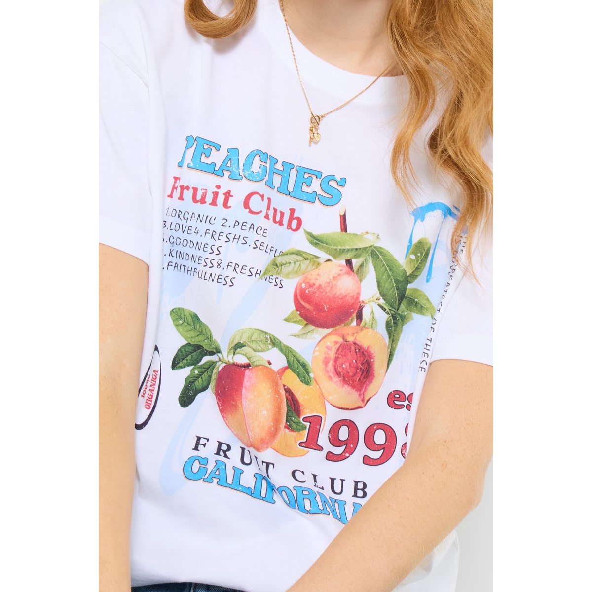 T-shirt ample à motif fruit blanc, JOE BROWNS