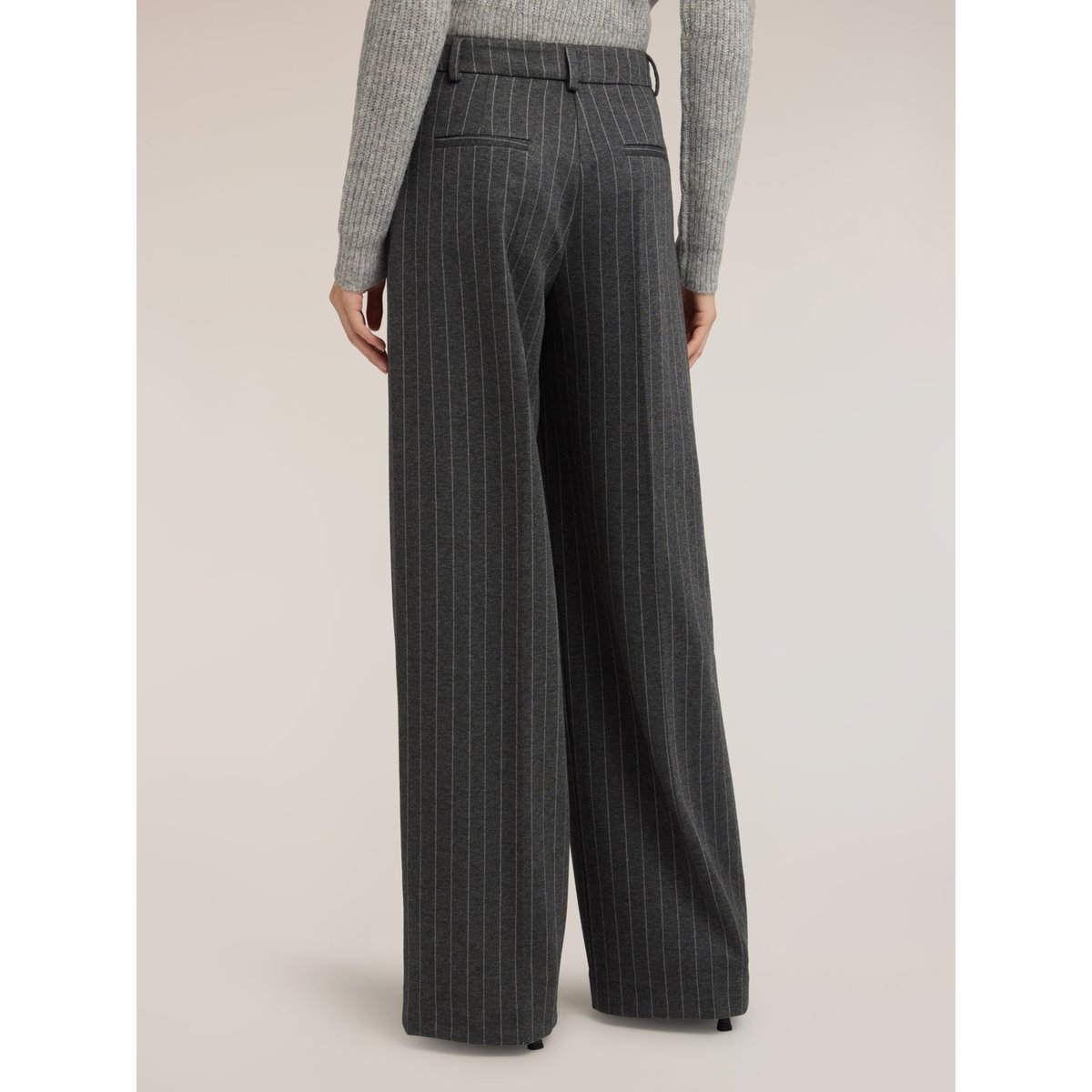 Pantalon palazzo à rayures gris, MOTIVI