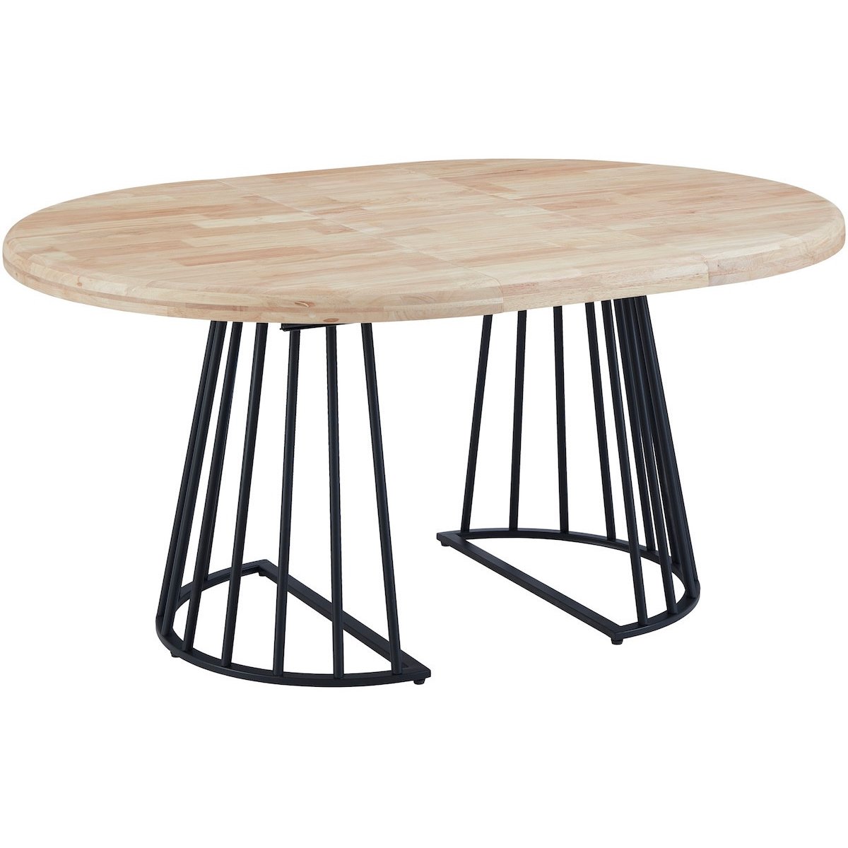 Table de repas ronde extensible en bois - LUNE noir, MATHI DESIGN