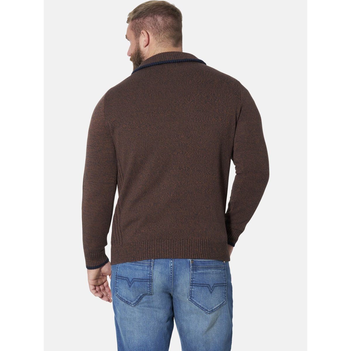 Pull ONTE marron mélange, JAN VANDERSTORM