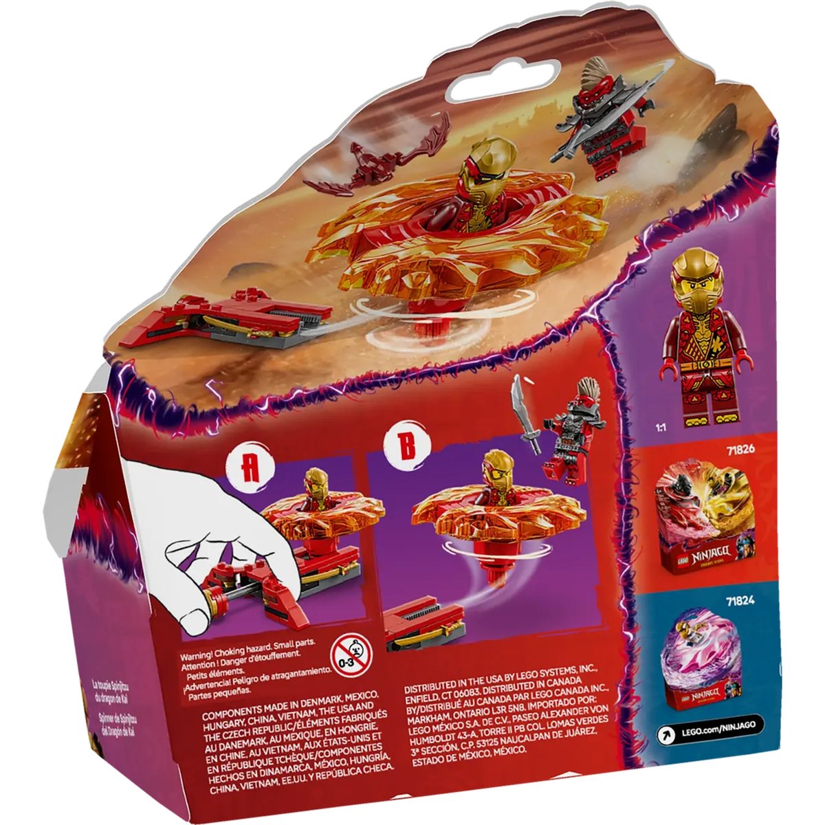 LEGO NINJAGO - La toupie Spinjitzu du dragon de Kai - 71823 multicolore, LEGO