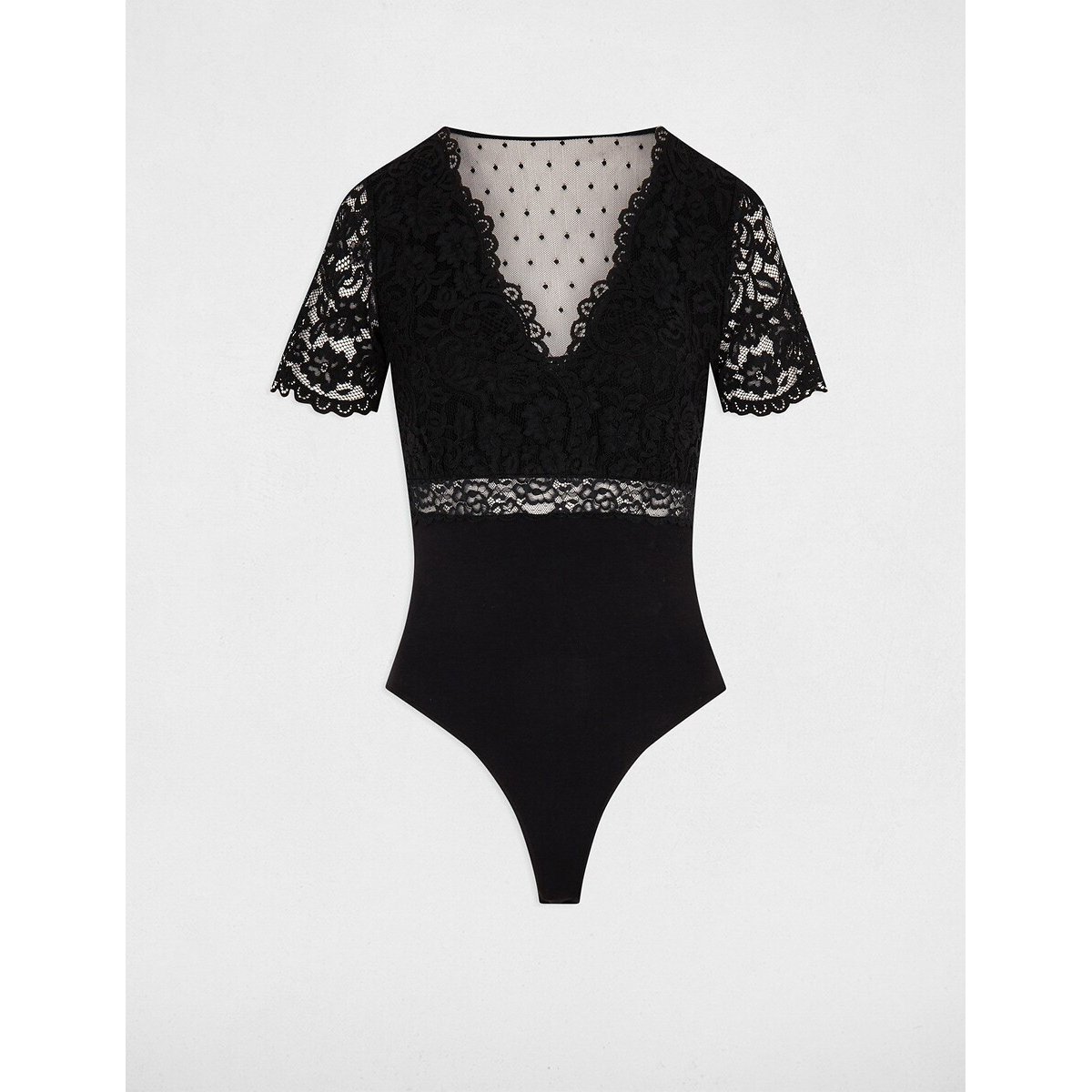 T-shirt manches courtes noir, MORGAN