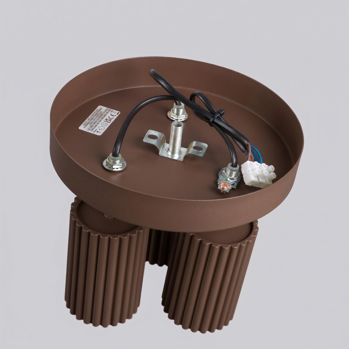 Plafonnier Aluminium Marron GU10 3 KARBON marron, EDEN
