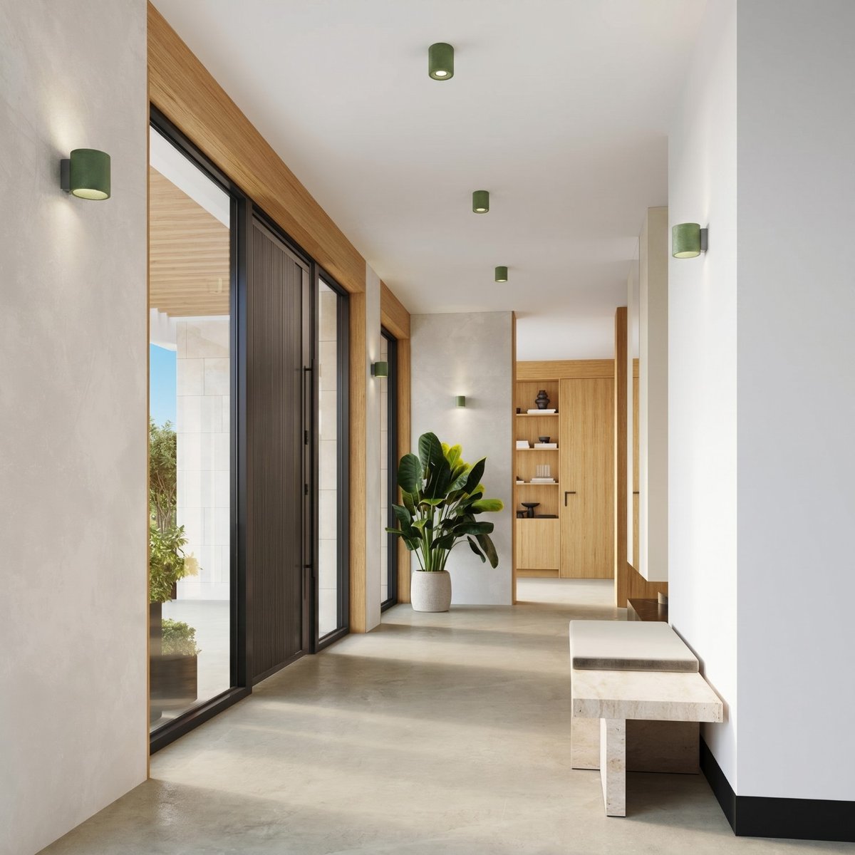 Applique murale Aluminium Vert Olive G9 1 Orbis vert olive, EDEN