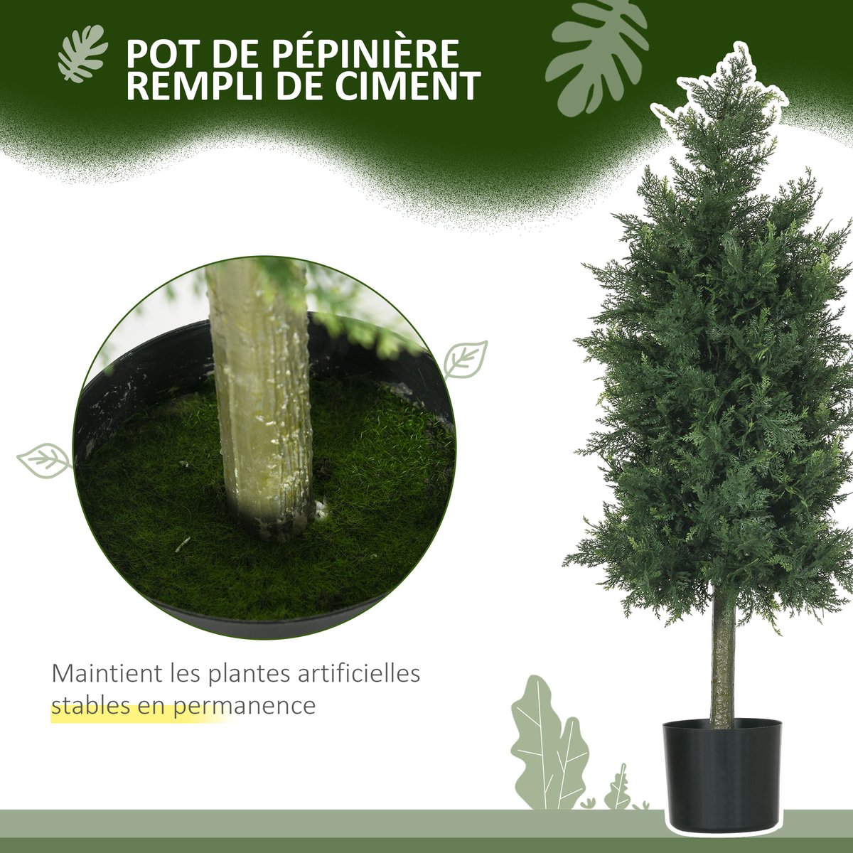 Plantes artificielles PE Vert vert, HOMCOM