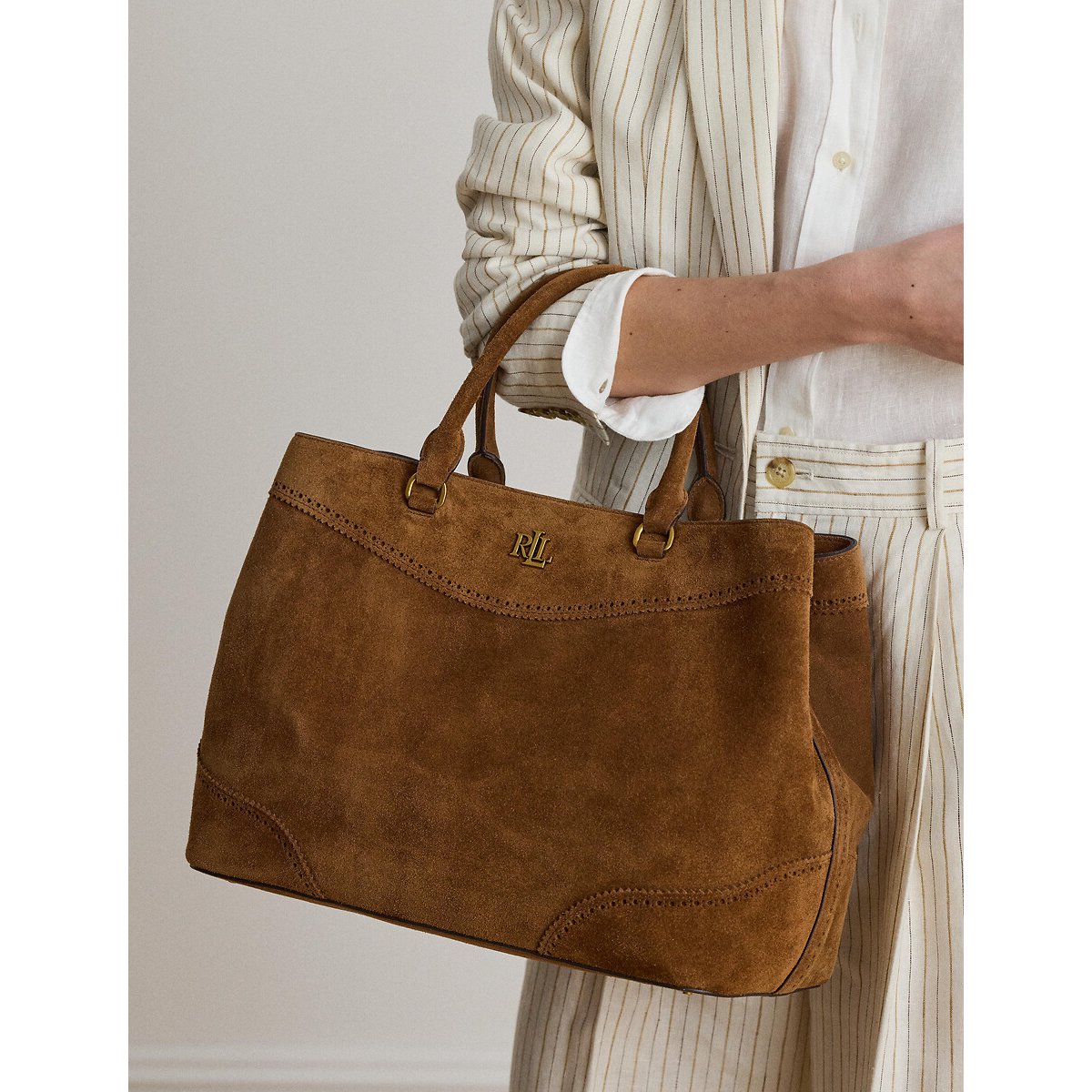 Sac à main en cuir suède, MARCY tabac, LAUREN RALPH LAUREN