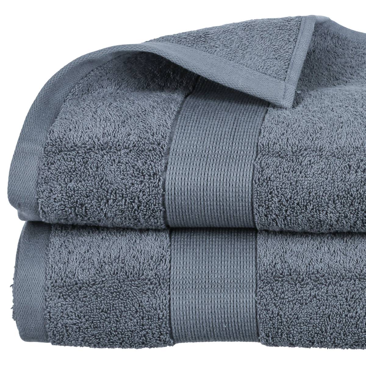 Drap de bain en coton ESSENTIEL gris foncé, ATMOSPHERA