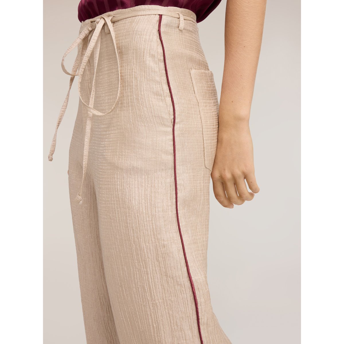 Pantalon palazzo beige, MOTIVI