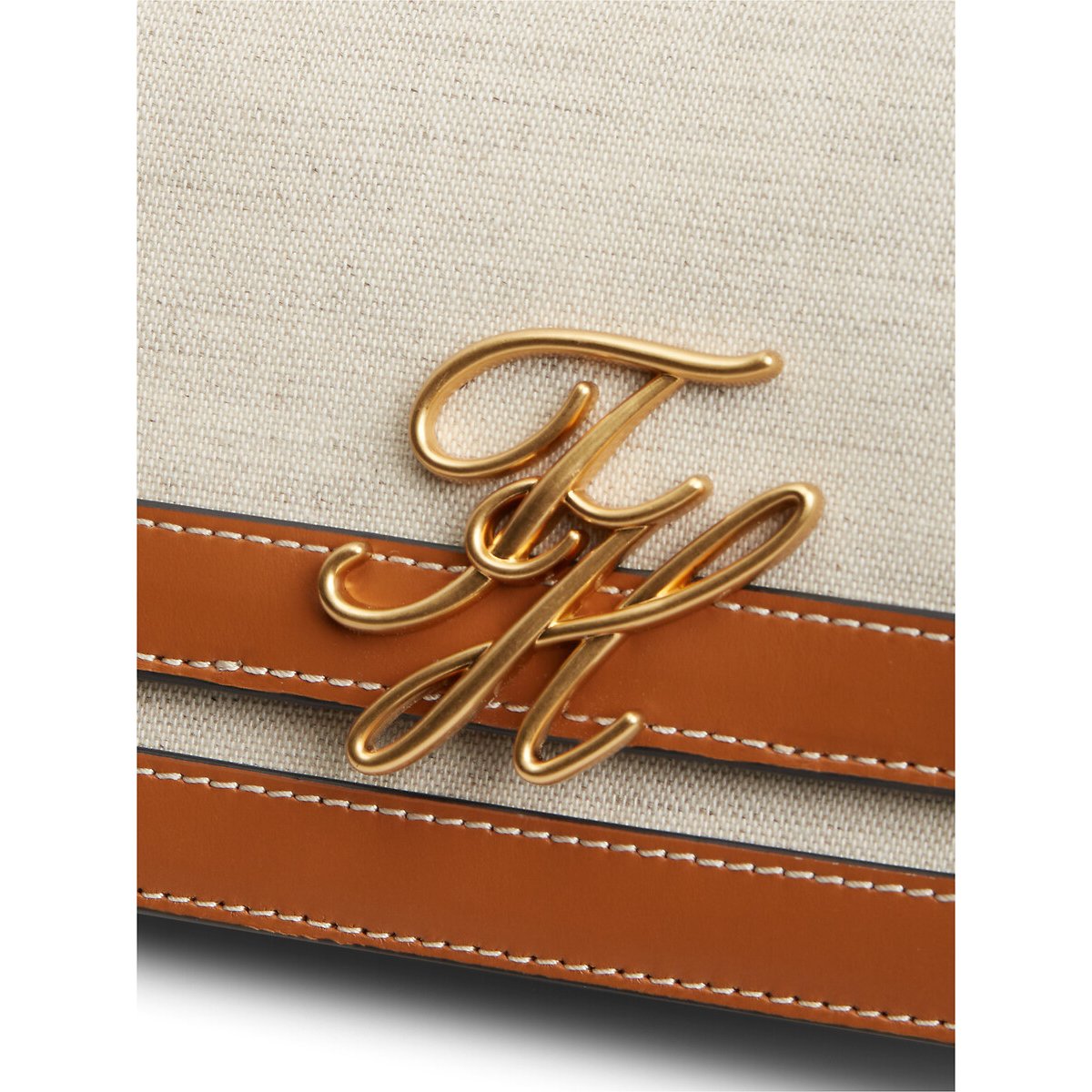 Sac en toile et cuir, CROSSOVER CANVAS cognac, TOMMY HILFIGER