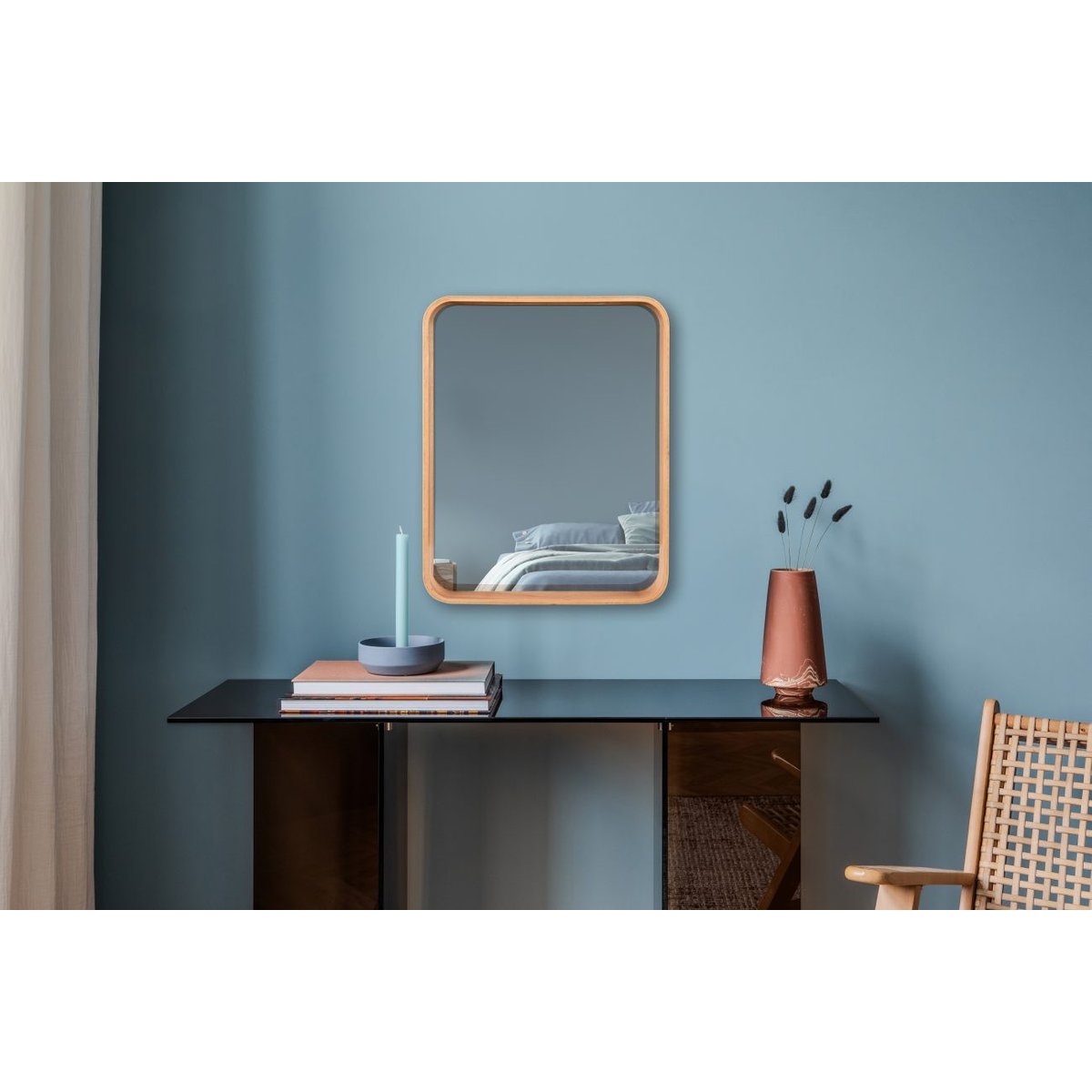 Miroir design en verre v021492, TILDA marron, BOITE A DESIGN