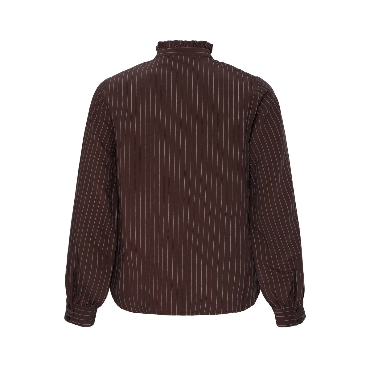 Chemise manches longues, poignets larges marron java, B.YOUNG