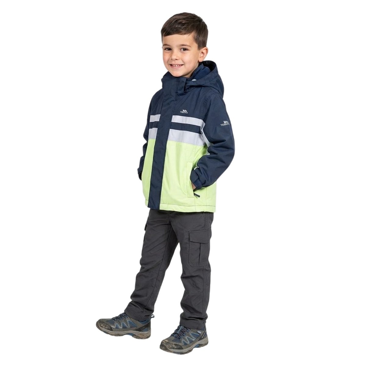 Veste imperméable motif/style blocs de couleurs RAYMONT vert, TRESPASS