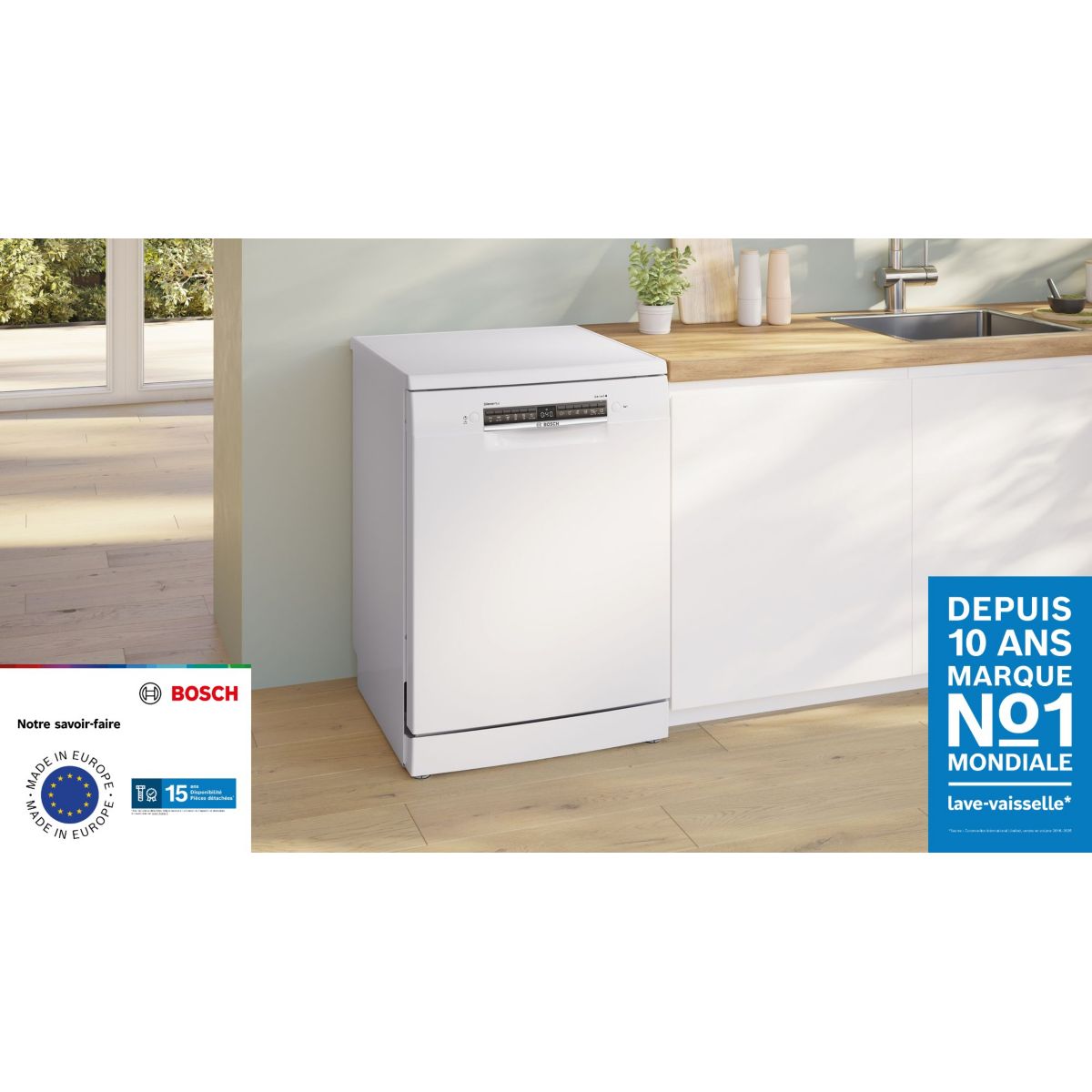 Lave vaisselle 60 cm SMS4EVW00E, SERENITY, Efficient Dry couleur unique, BOSCH