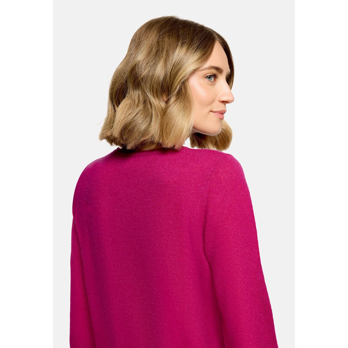 Pull en cachemire à encolure ronde festival fuchsia, BETTY BARCLAY