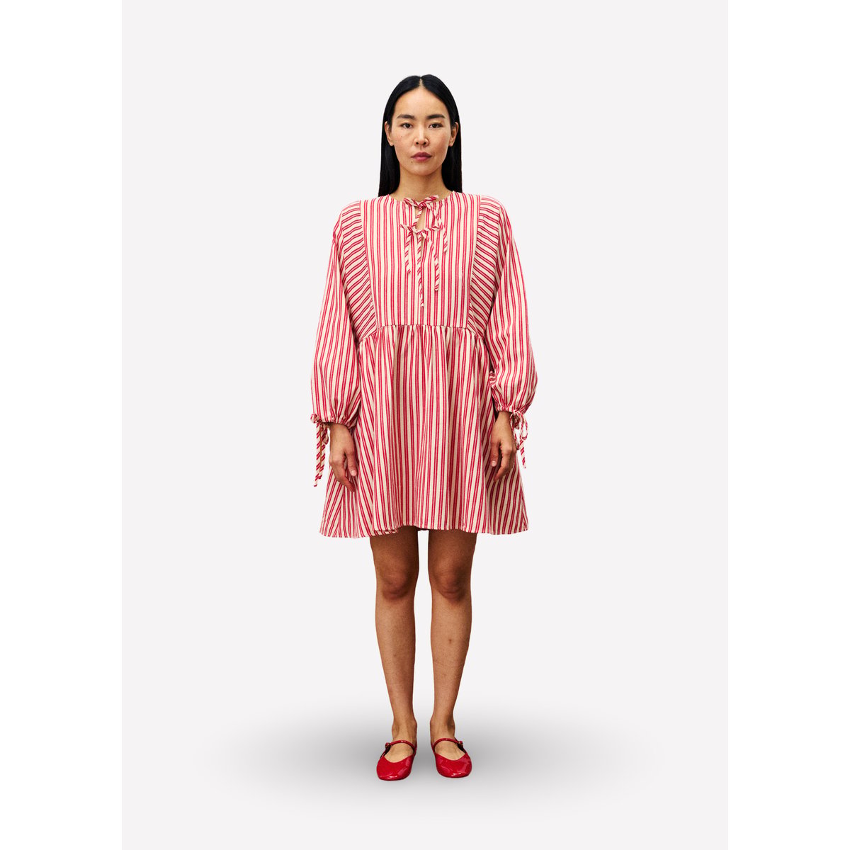 Robe en coton HUXLEY rouge, FRNCH