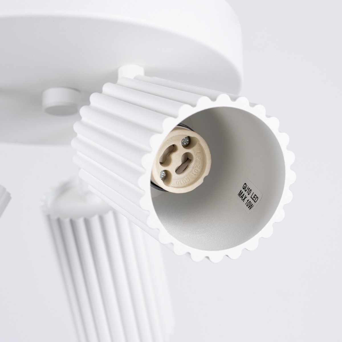 Plafonnier Aluminium Blanc GU10 3 Karbon blanc, EDEN