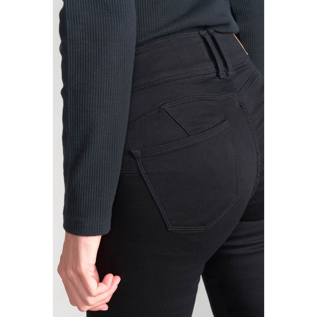 Jean slim, taille standard black, LE TEMPS DES CERISES