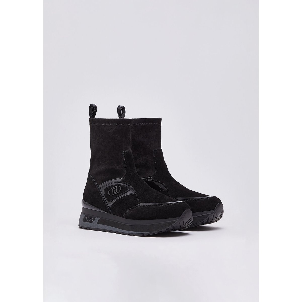 Sneakers boots en daim noir, LIU JO
