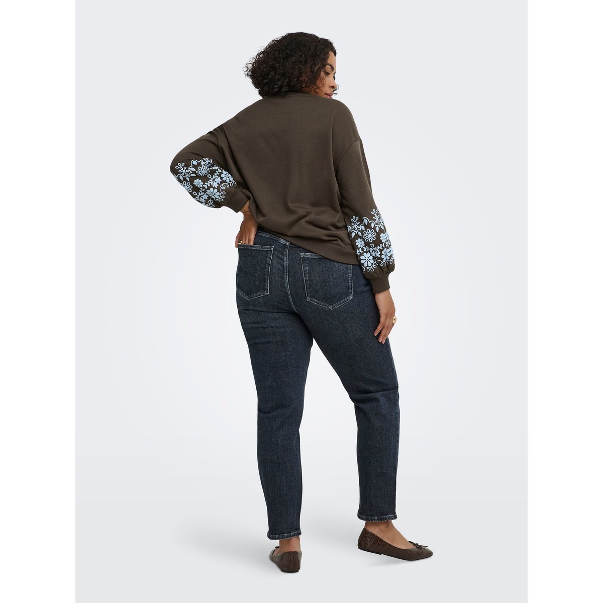 Jean Coupe Droite blue black denim, ONLY CARMAKOMA