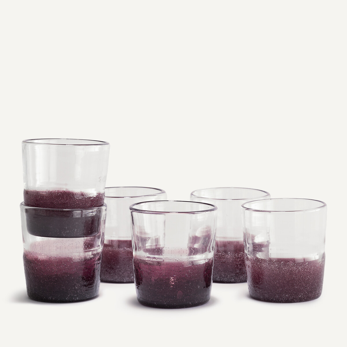 Lot de 6 verres à eau, Sila bourgogne, AM.PM