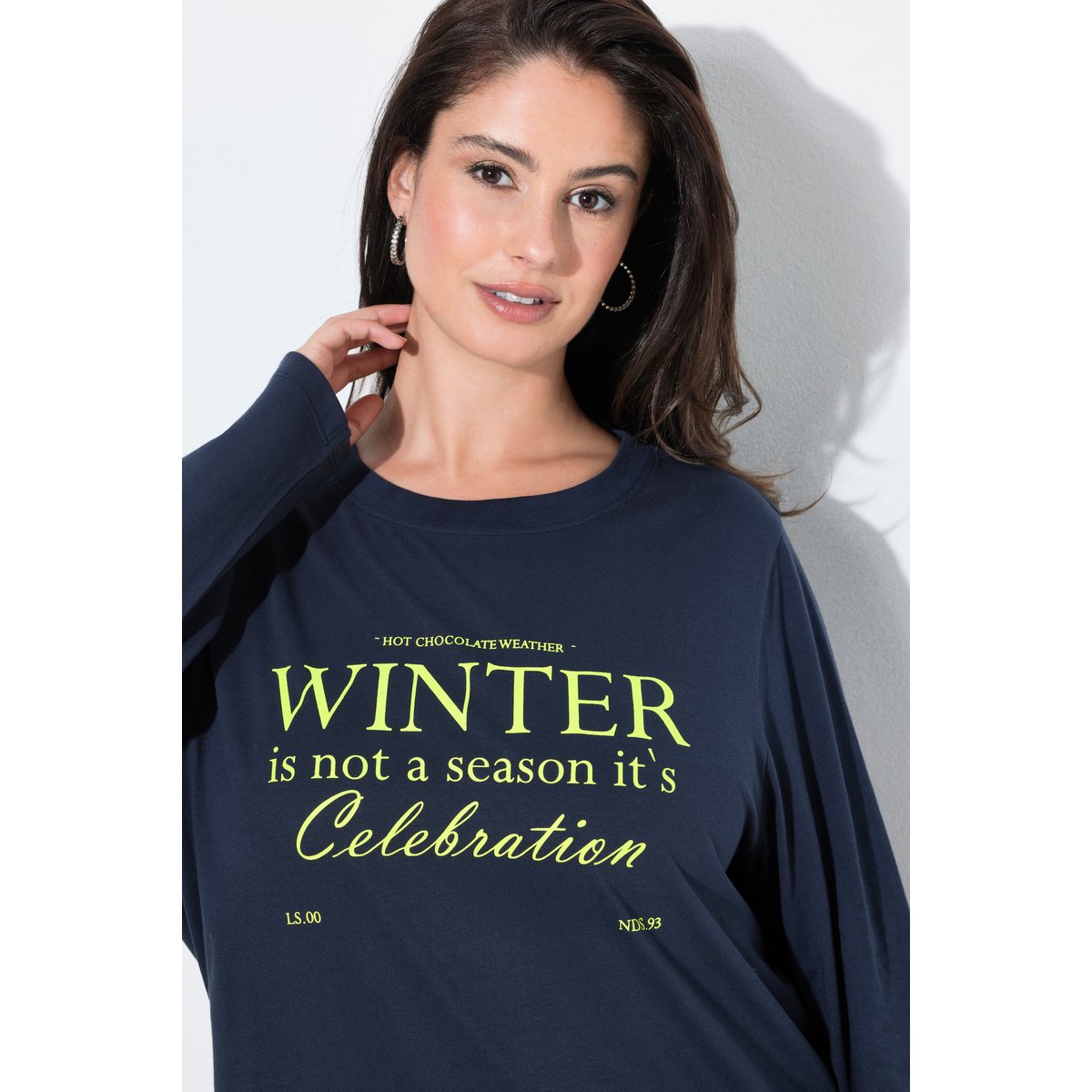 T-shirt classique à col rond et marine, ULLA POPKEN