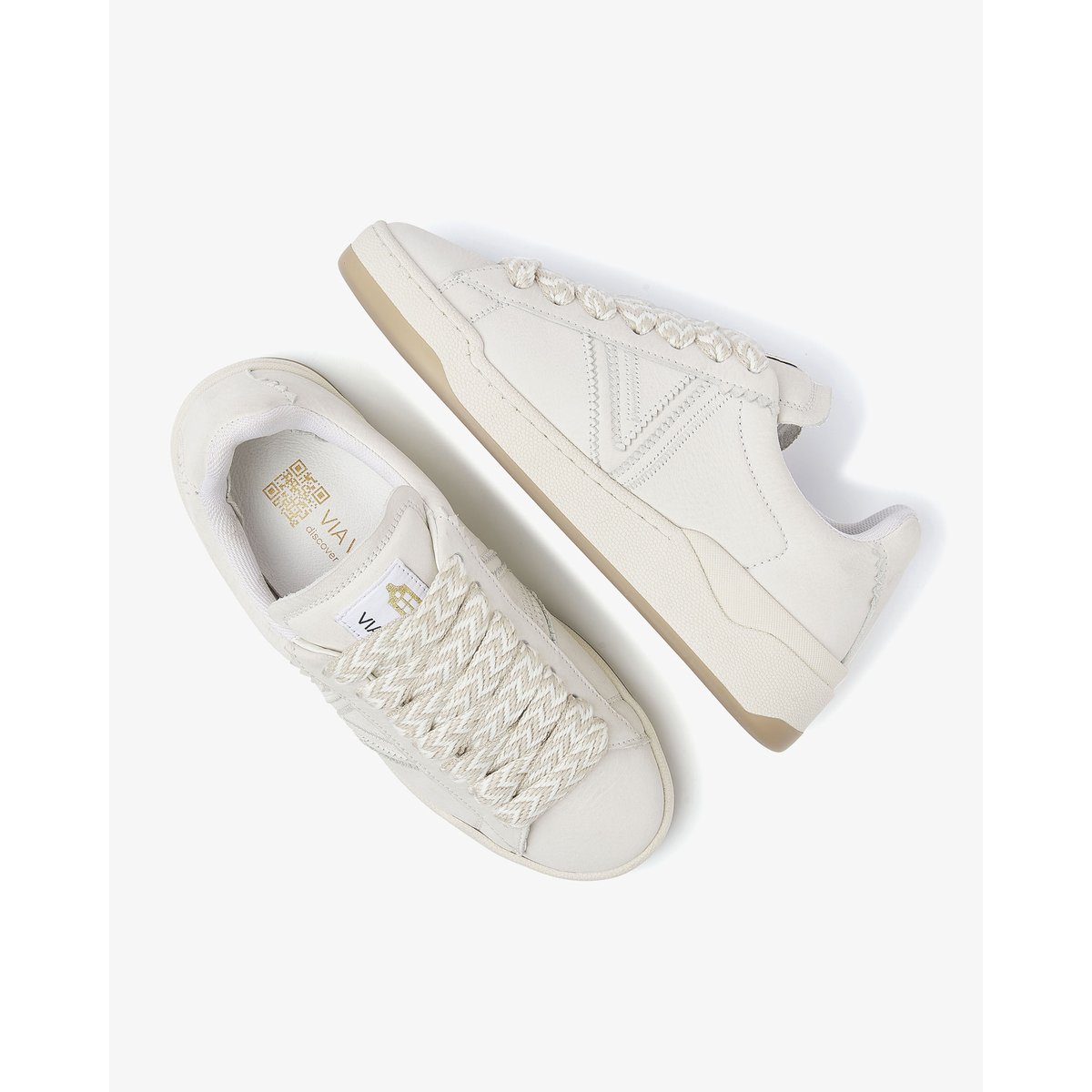 Baskets en cuir SAM KYLI blanc, VIA VAI