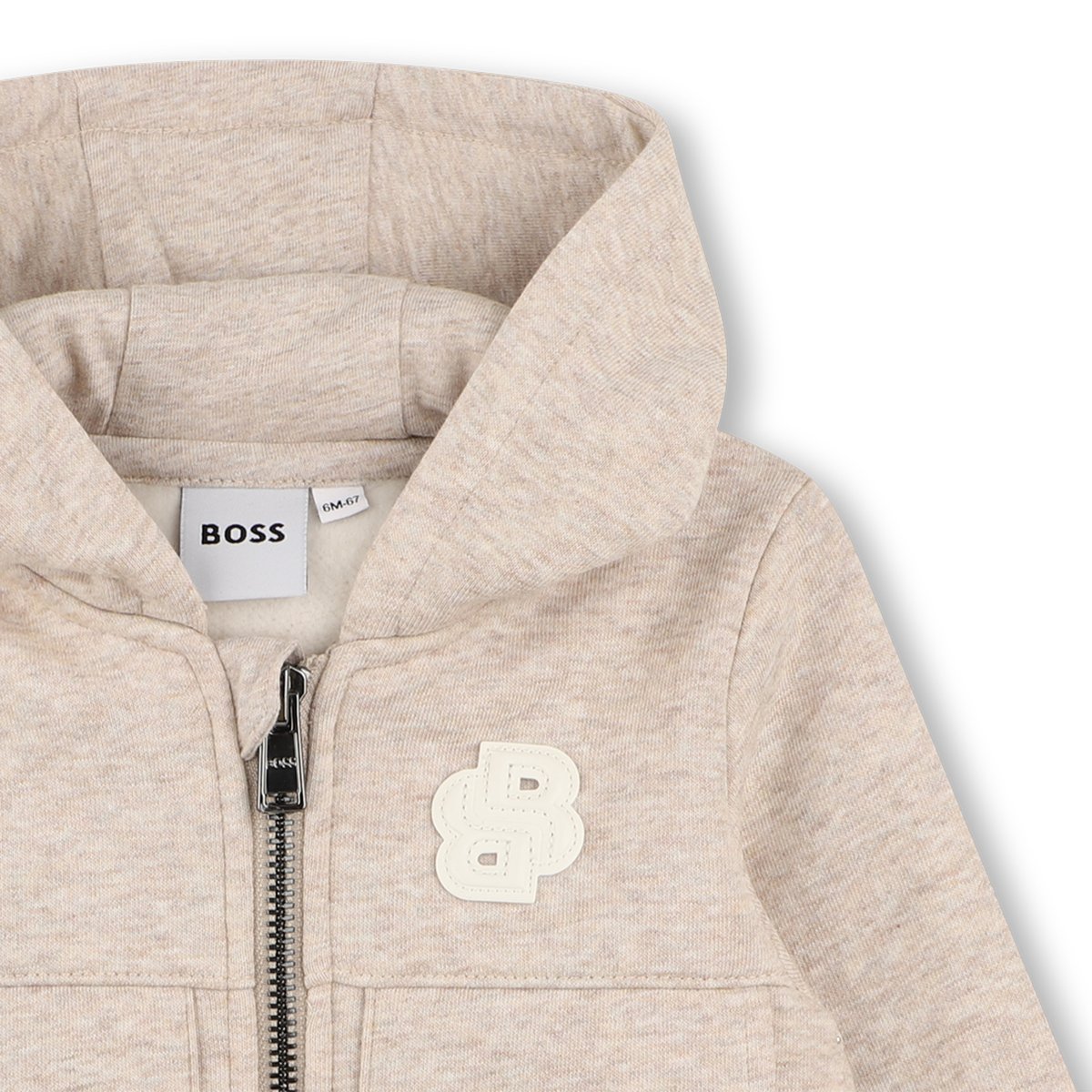 Ensemble cardigan et pantalon ecru chine, BOSS KIDSWEAR