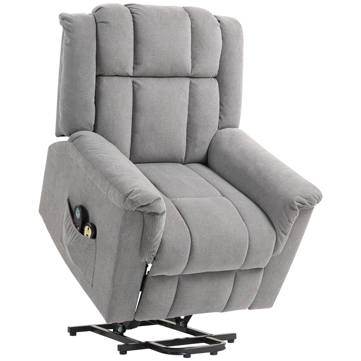 Fauteuil releveur multifonctionnel Chenille gris foncé, HOMCOM