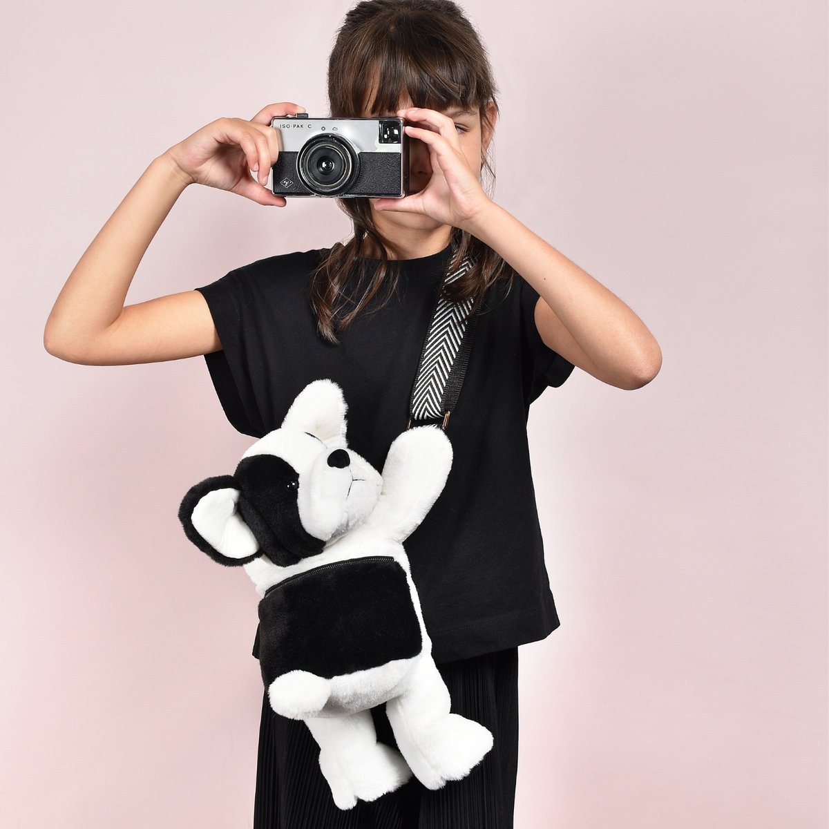Sac bandoulière noir, DOUDOU ET COMPAGNIE