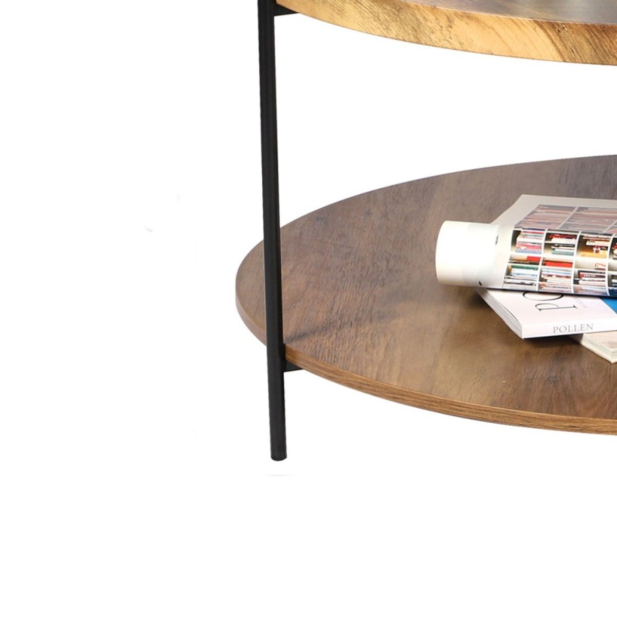 Table basse 2 niveaux JOYA marron, DECORATIE