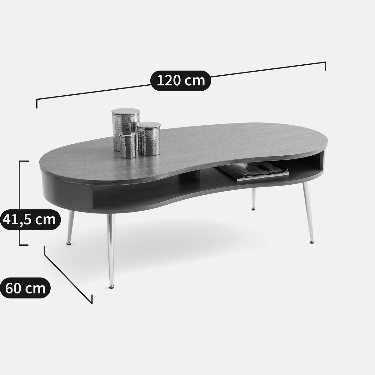 Table basse TOPIM vert/noyer, LA REDOUTE INTERIEURS