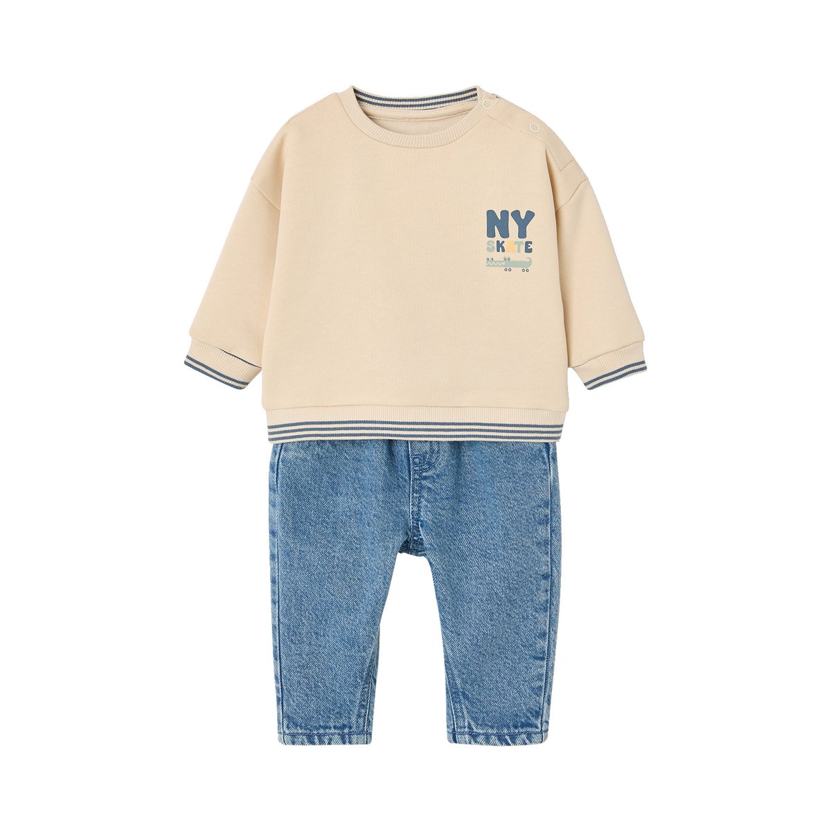 Ensemble sweat et pantalon écru, VERTBAUDET