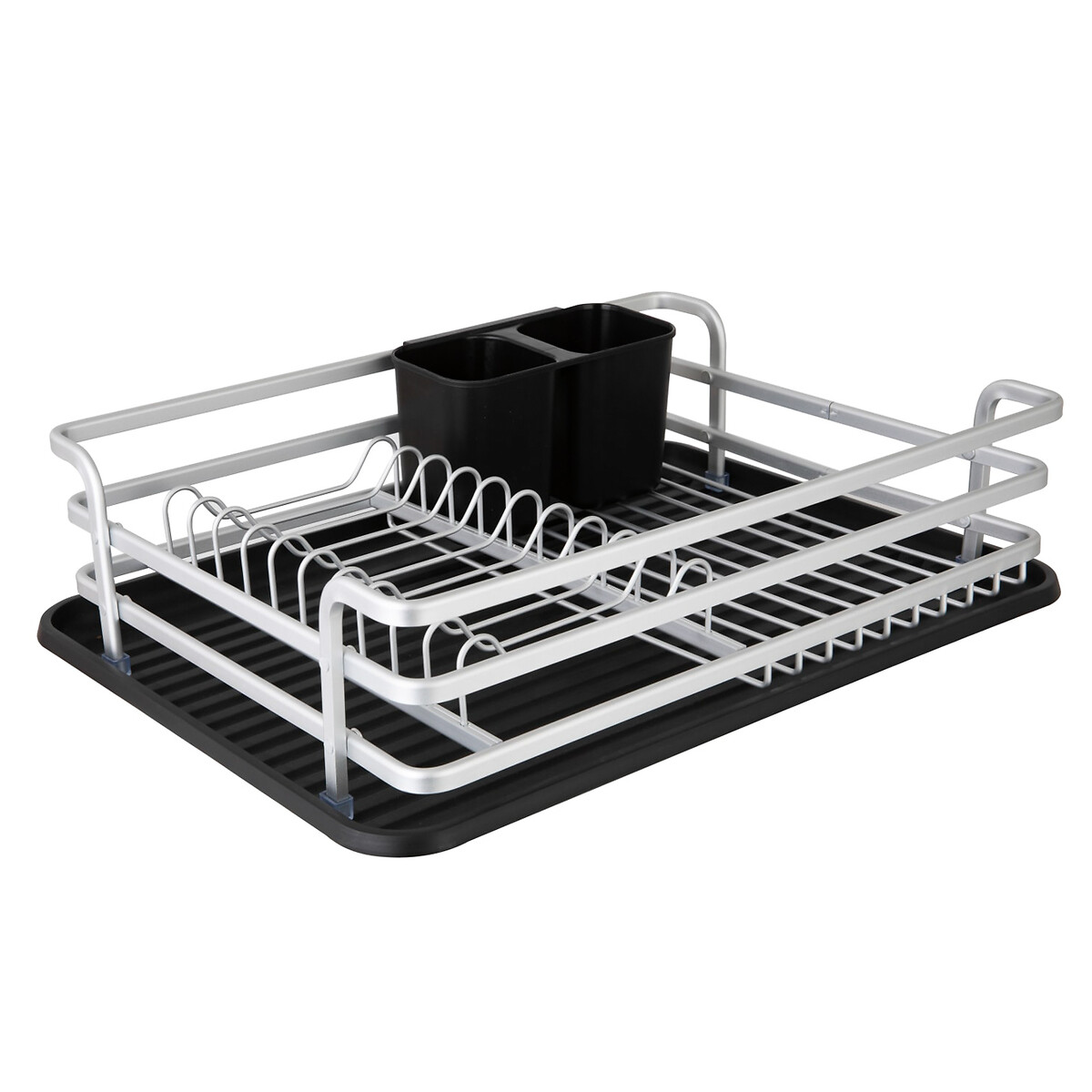Aluminium Dish Rack with Cutlery Holder stainless steel, TOWER
