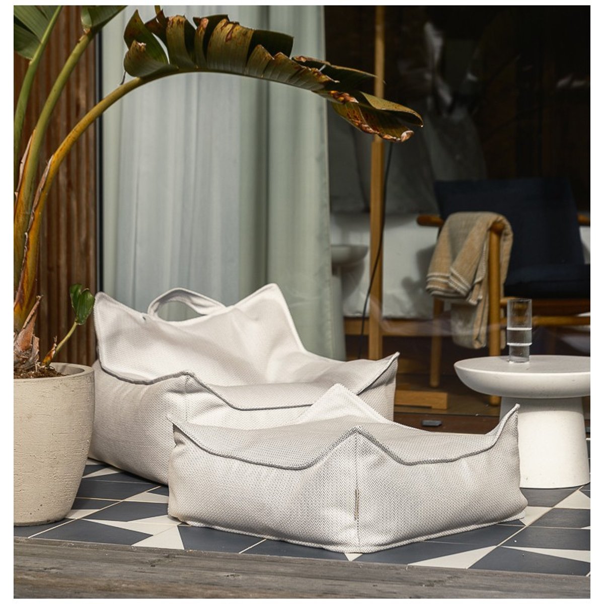 Pouf enfant carré extérieur OUTTY terra, WIGIWAMA