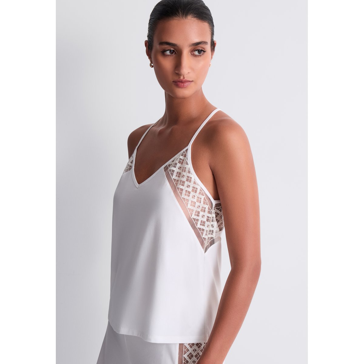 Top a fines bretelles Sweet Obsession blanc, AUBADE