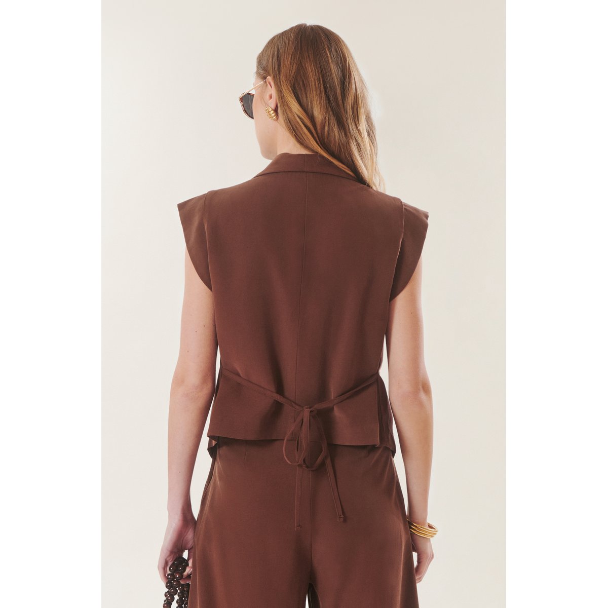 Veste tailleur fluide ALIDA marron, BENOA