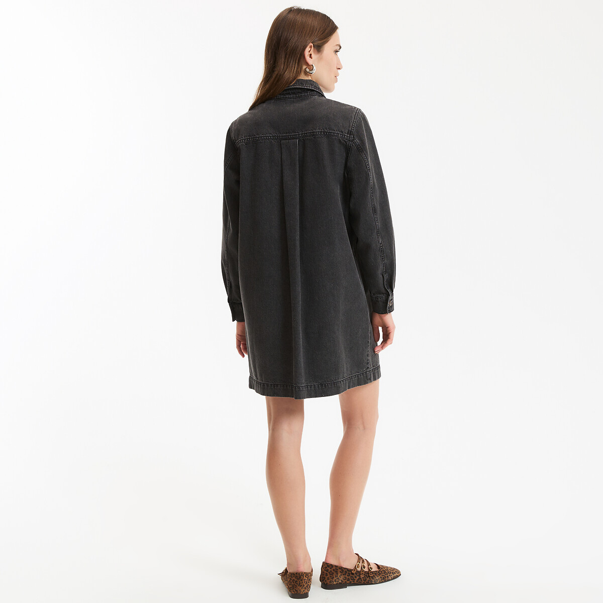 Robe courte en denim, Signature ALBANE noir délavé, LA REDOUTE COLLECTIONS