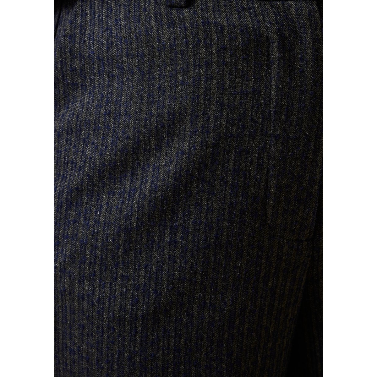 Pantalon droit taille haute à rayures anthracite, LA FEE MARABOUTEE