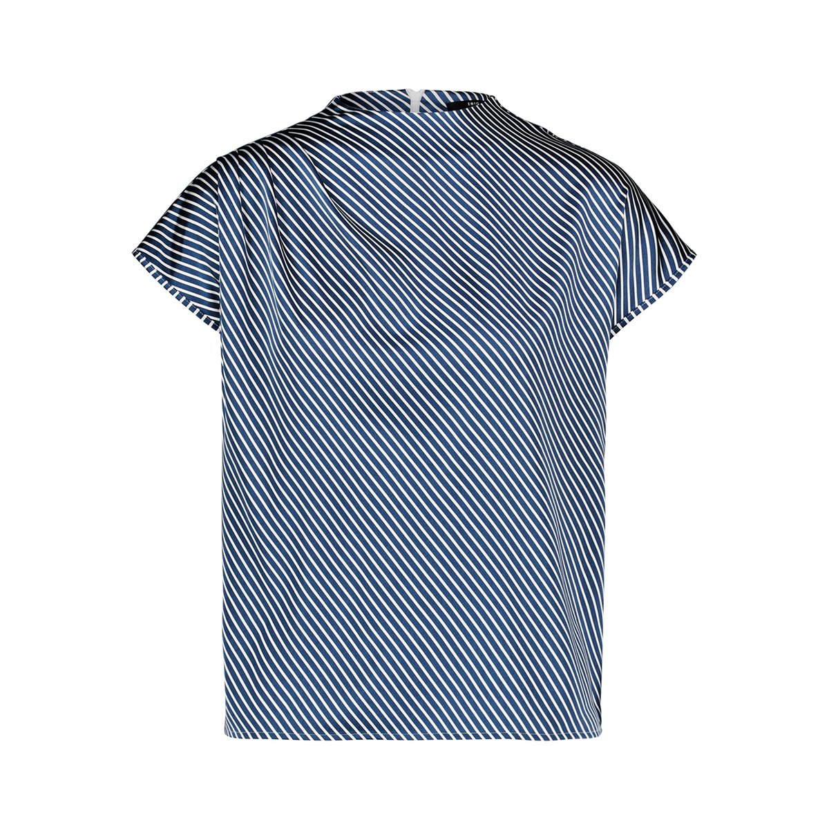 Chemisier en satin à col dark blue/white, ZERO