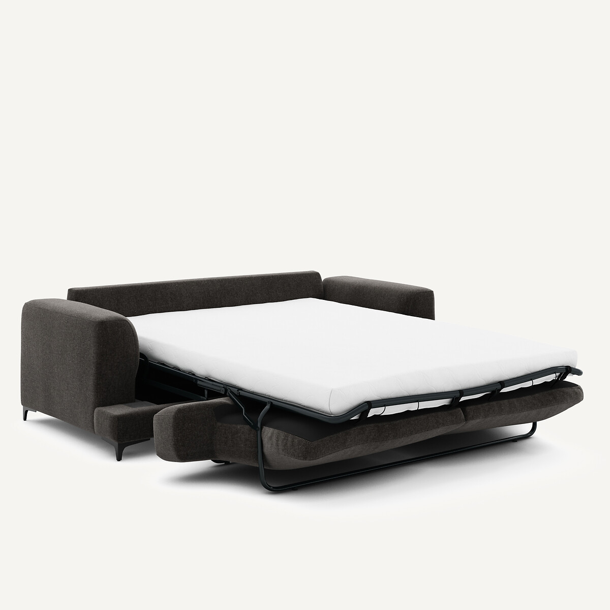 Canapé 3P convertible velours chenille, Marsile basalte, AM.PM