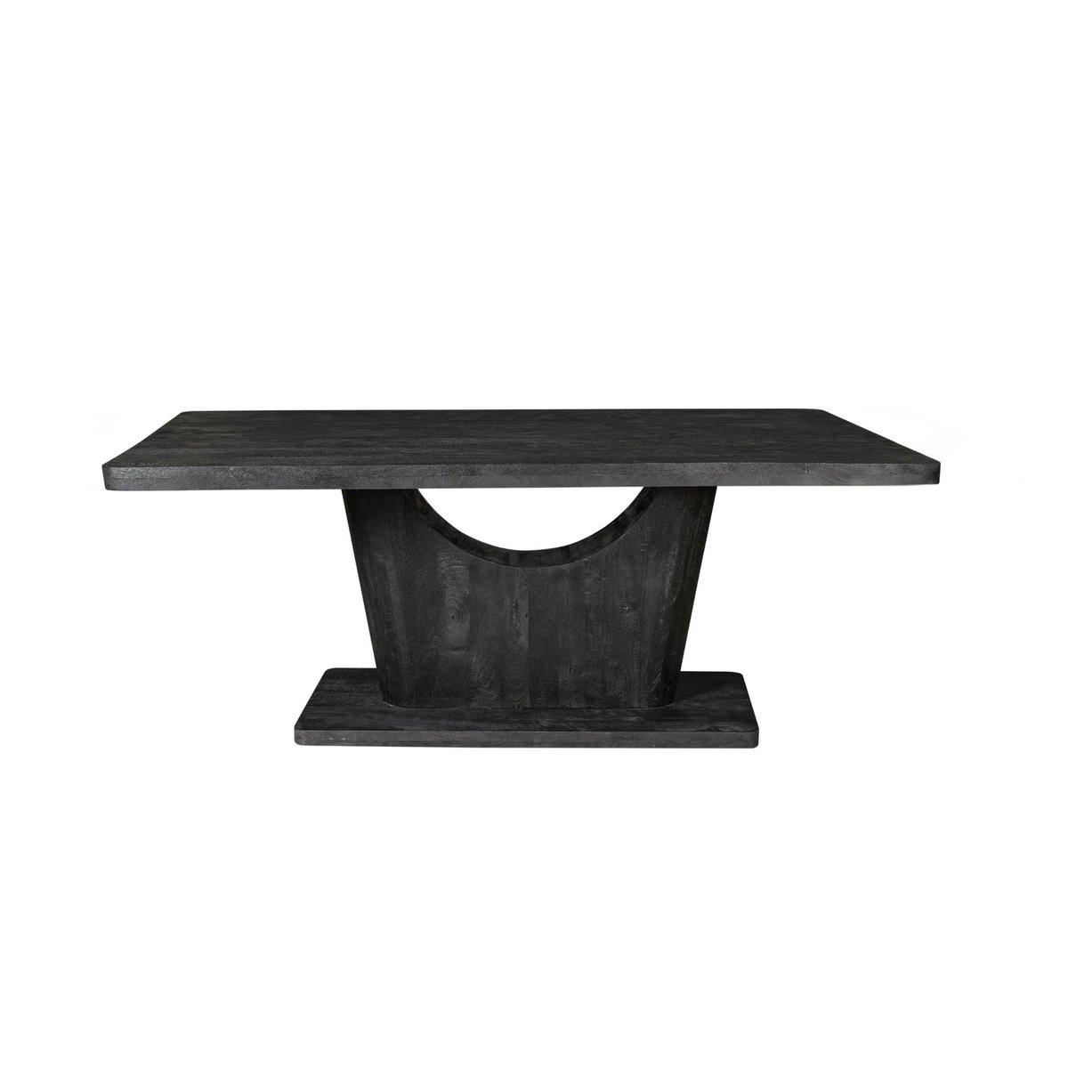 Table à manger 8 places en bois, pied ouvert ARCANA bois noir, PIER IMPORT
