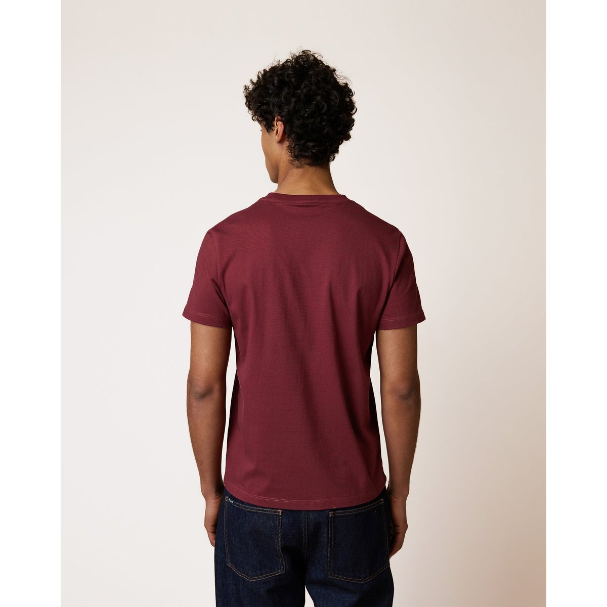 T-shirt en maille bordeaux, FAGUO