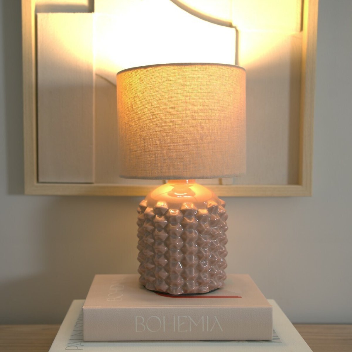 Ashley Geo Ceramic Table Lamp natural, SO'HOME