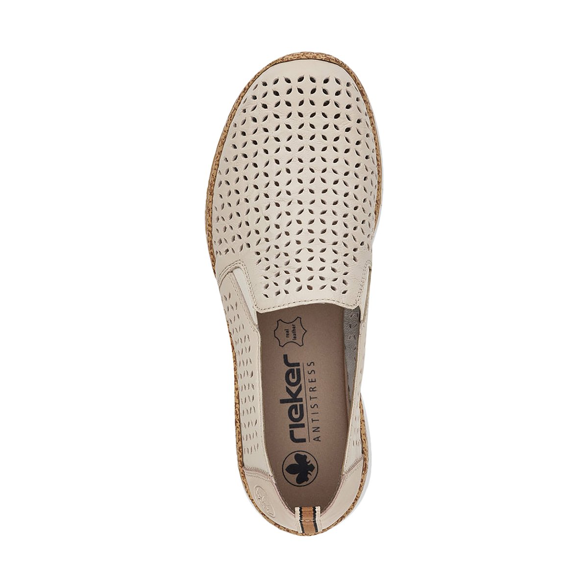 Basket Basse Cuir Massa beige, RIEKER