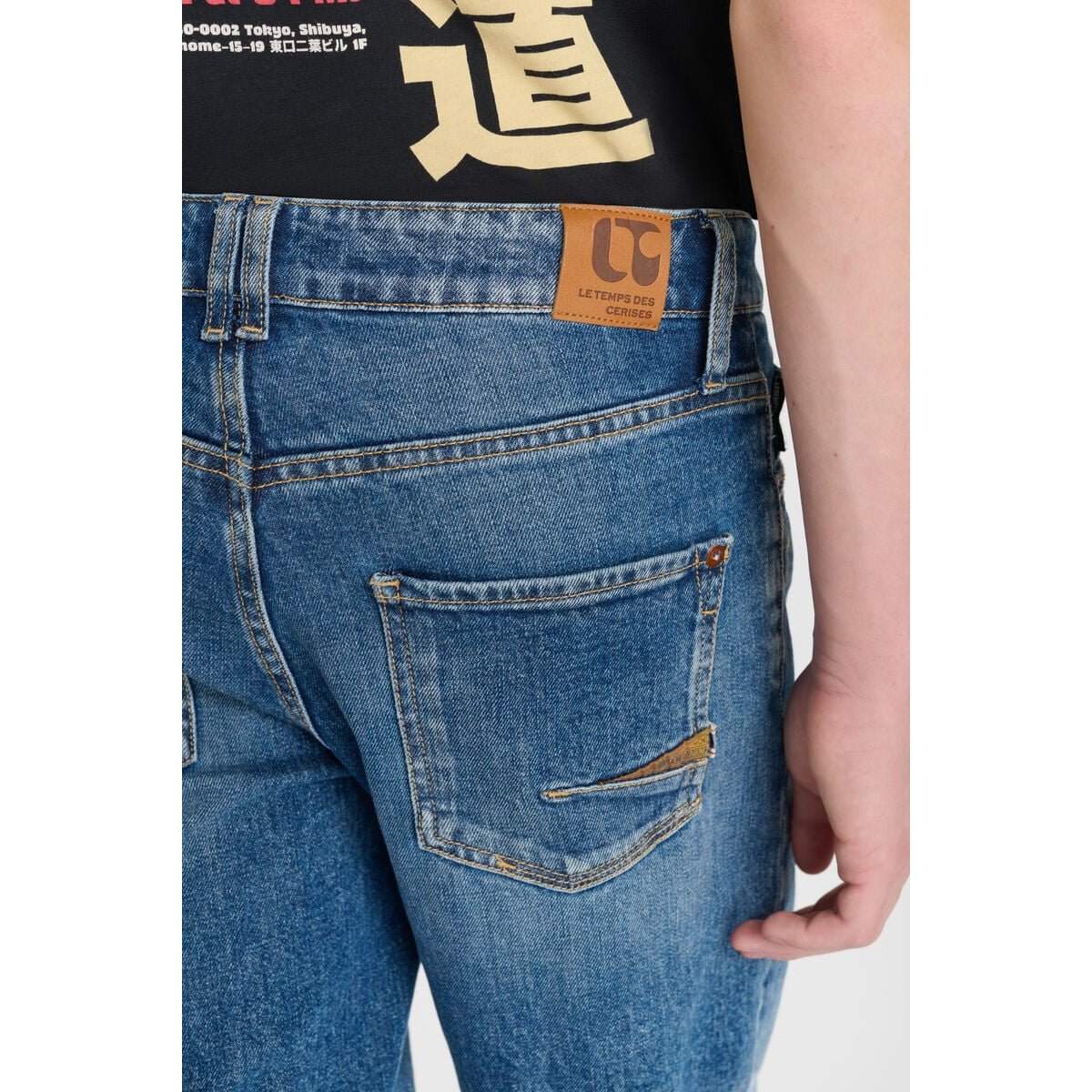Jeans droite SWANN, longueur 34 blue, LE TEMPS DES CERISES