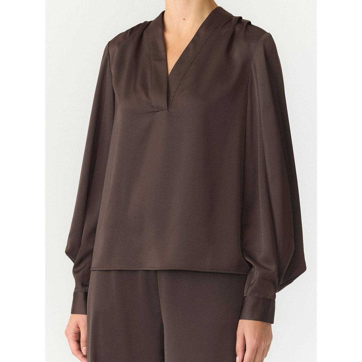 Top marron - chocolate brown1, YAS