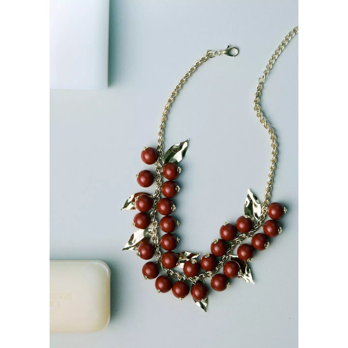 Collier chaîne perles or, MANGO