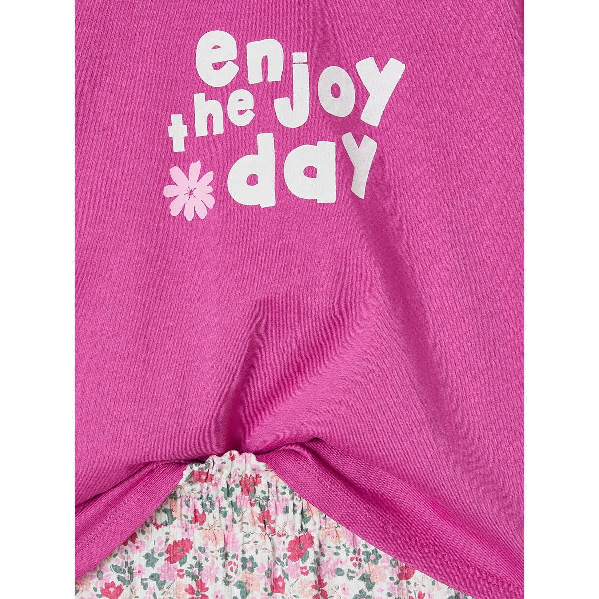 Ensemble T-shirt + pantalon large violet, VERTBAUDET
