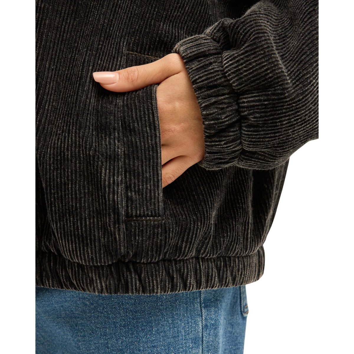 Veste zippée oversize CHILL noir off black, BILLABONG